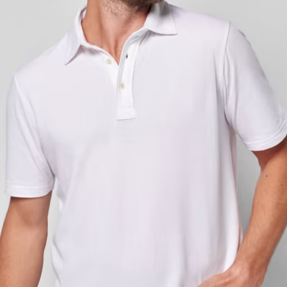 Faherty Cloud Short Sleeve Polo (White/L)